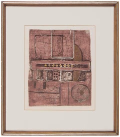 Untitled Israeli Abstract Collagraph AP Print