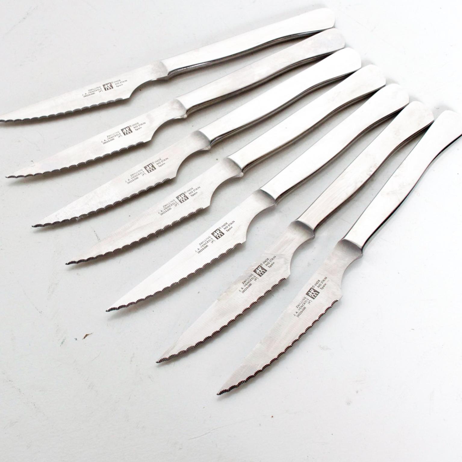 Modern Zwilling Steak Knives Set of Six by J A Henckels
