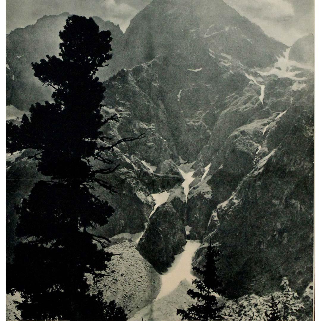 CIRCA 1930 Original-Reiseplakat, Tatry - Pologne - majestätisches Tatra-Gebirge im Angebot 1