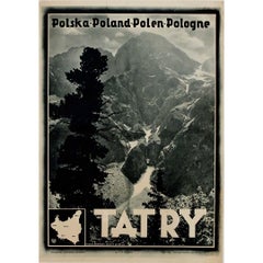 Circa 1930 original travel poster, Tatry – Pologne - majestic Tatra Mountains