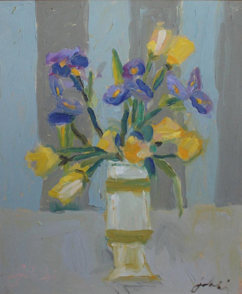 Zygmund Jankowski Still-Life Painting - Irises