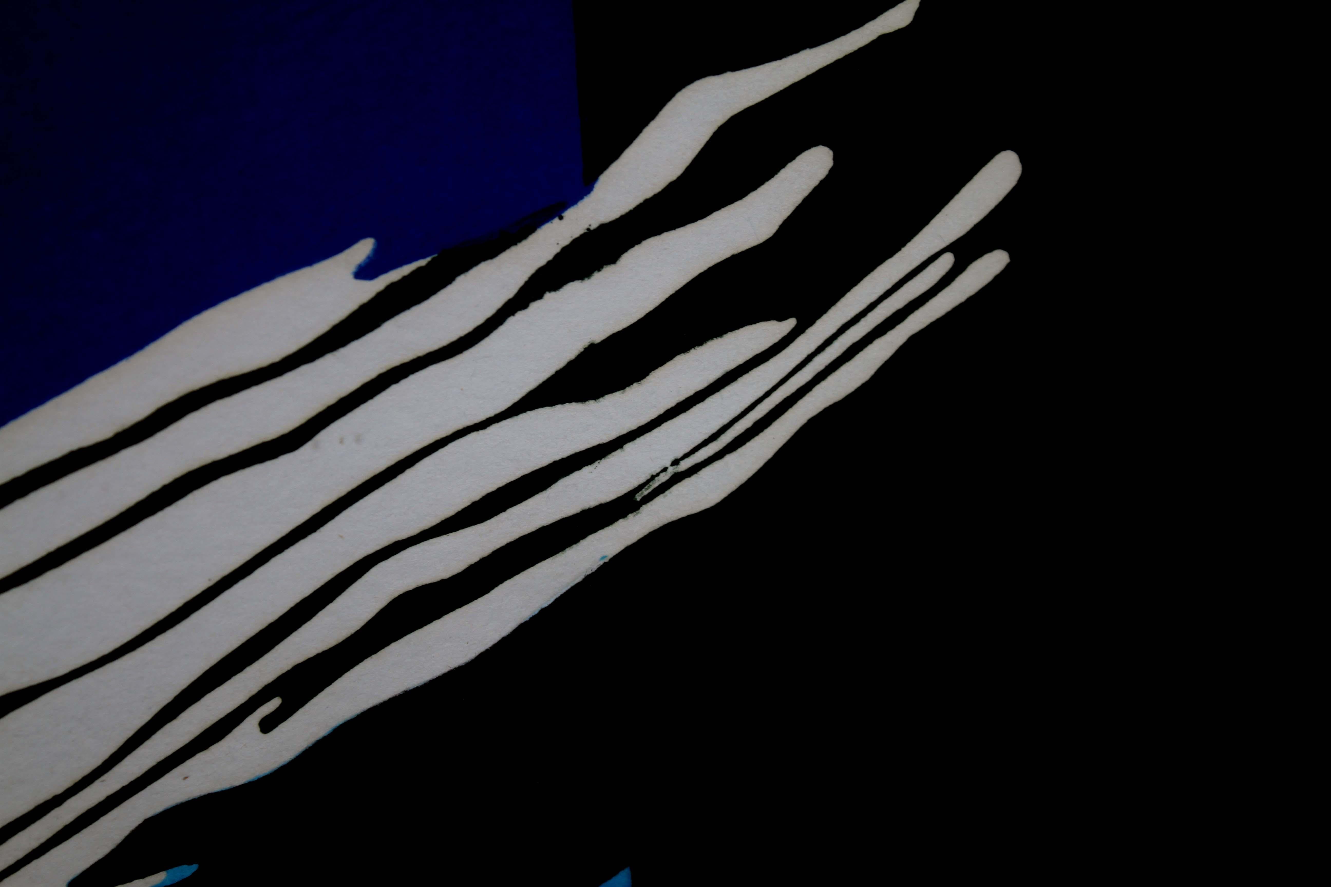 Zygmunt Czyz Surrealist Soaring Dove Signed Linocut on Paper 20/30 Framed, 1987 For Sale 1