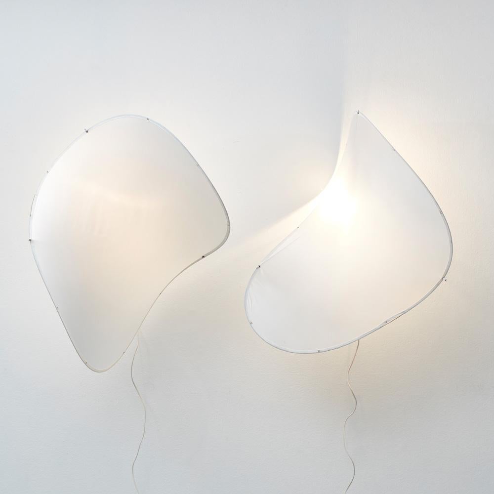 French Pair of Zygote Ether Organic Wall Lamps for Saint Germain Lumiere, France, 1980s