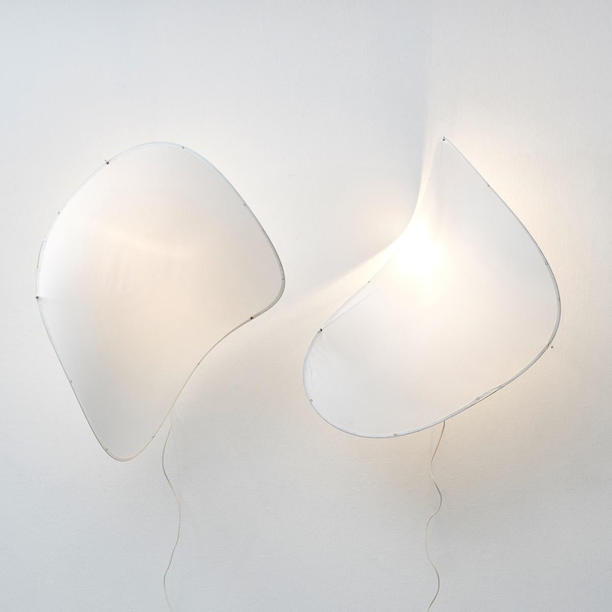 Metal Pair of Zygote Ether Organic Wall Lamps for Saint Germain Lumiere, France, 1980s