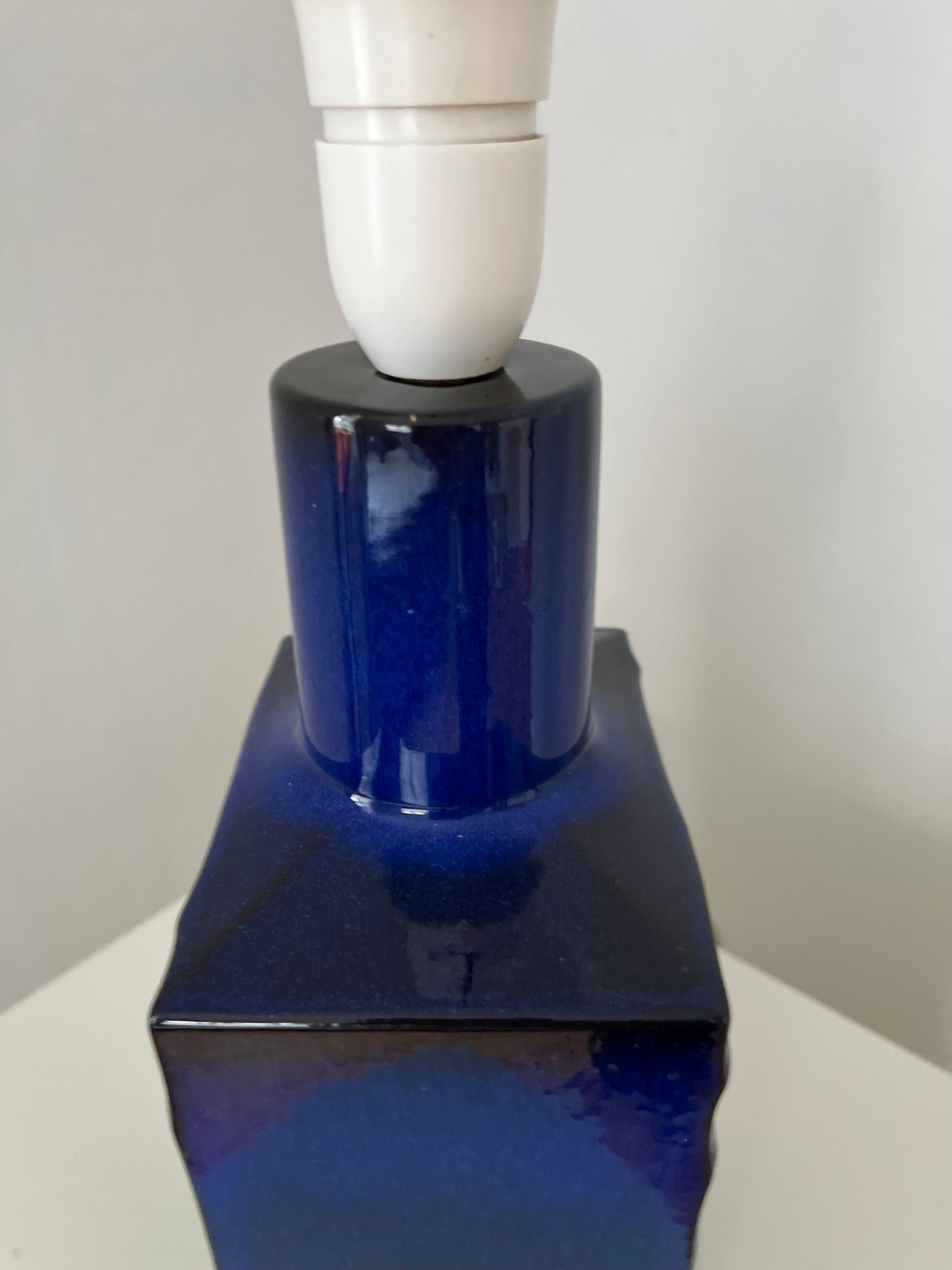 Zyklon ceramic Mid-century modern table lamp by Cari Zalloni for Steuler 1960s For Sale 6