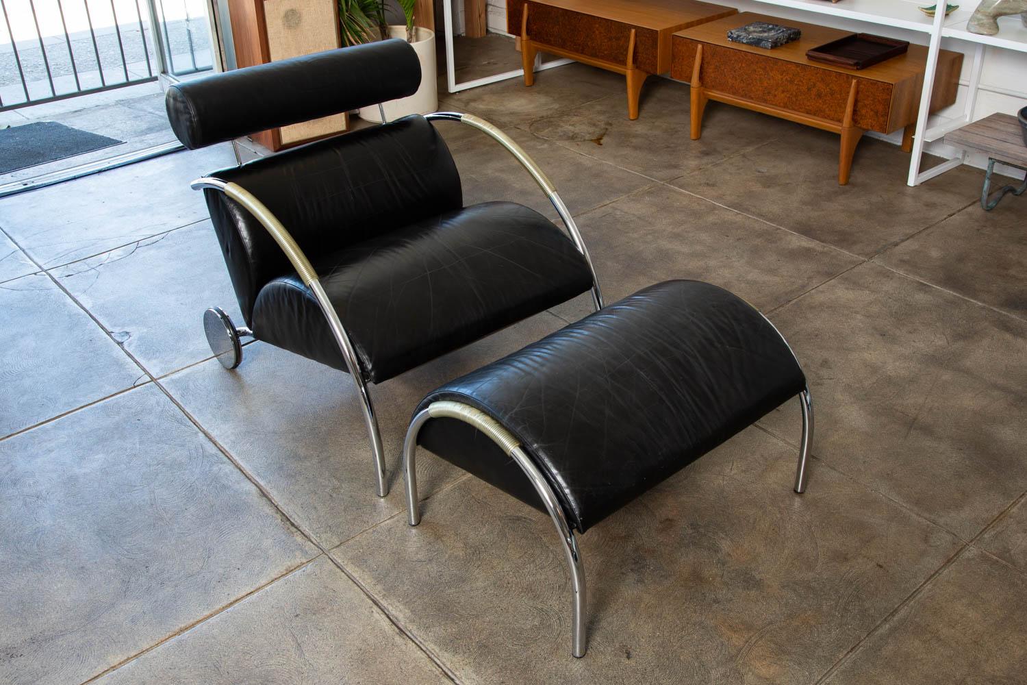 Late 20th Century Zyklus Chair and Ottoman by Peter Maly