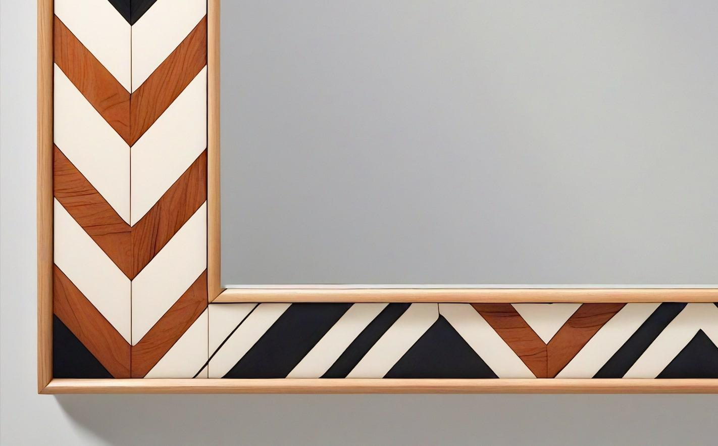 Élevez votre espace avec une élégance intemporelle

Transformez votre intérieur avec la beauté captivante de notre miroir mural d'inspiration chevron - une fusion exquise de l'artisanat traditionnel et de la sophistication moderne. Conçu pour être