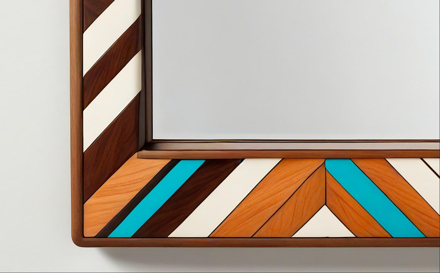 Élevez votre espace avec une élégance intemporelle

Transformez votre intérieur avec la beauté captivante de notre miroir mural d'inspiration chevron - une fusion exquise de l'artisanat traditionnel et de la sophistication moderne. Conçu pour être