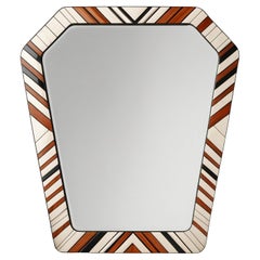 Miroir mural ZZ inspiré par le chevron, fabriqué à la main par Artisanal